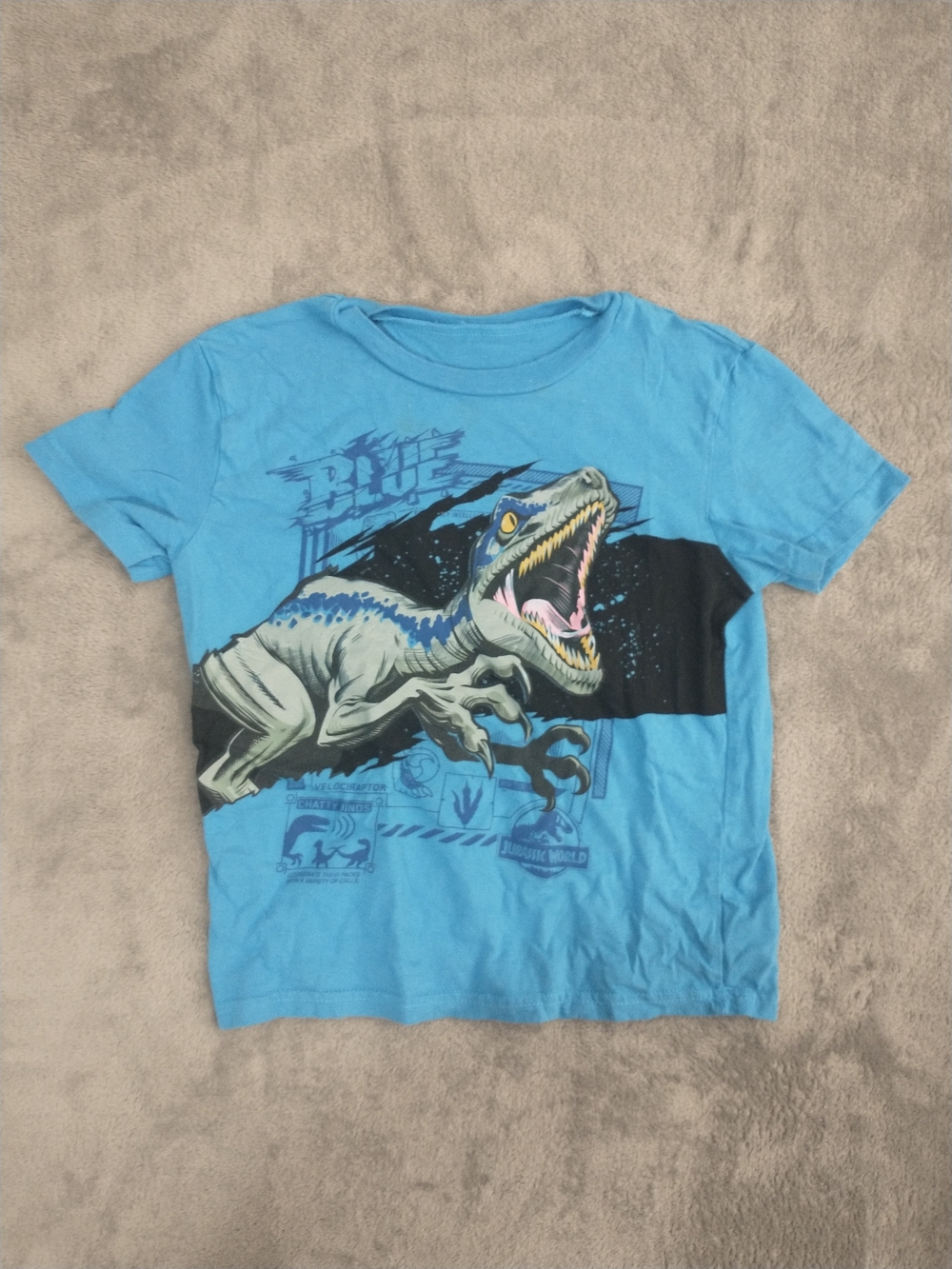 Kids / Boys - S (6) - Jurassic World Blue (RN 19109) Tee w/ 'Blue' Graphic
